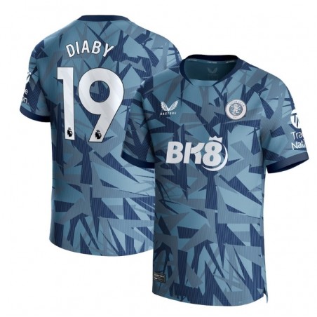 Aston Villa Third Shirt 2023-24 with Diaby 19 printing-Light Blue