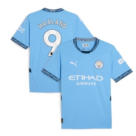 Manchester City Home Shirt 2024-25 with Haaland 9 - Light Blue