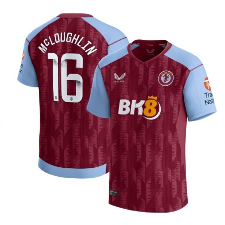 Aston Villa WSL Home Shirt 2023-24 with McLoughlin 16 printing-Maroon