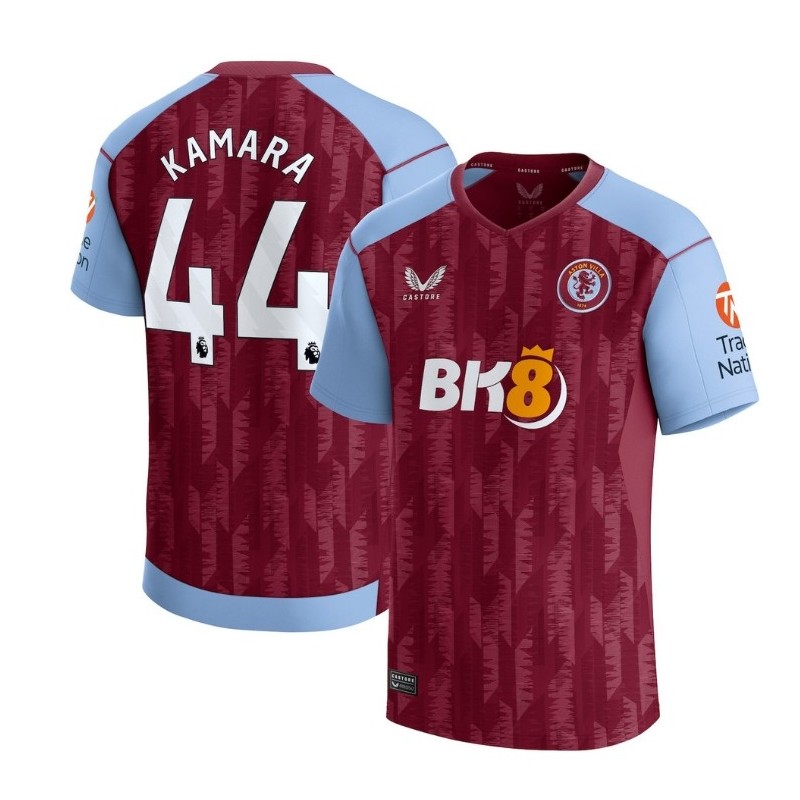 Aston Villa Home Shirt 2023-24 with Kamara 44 printing-Maroon