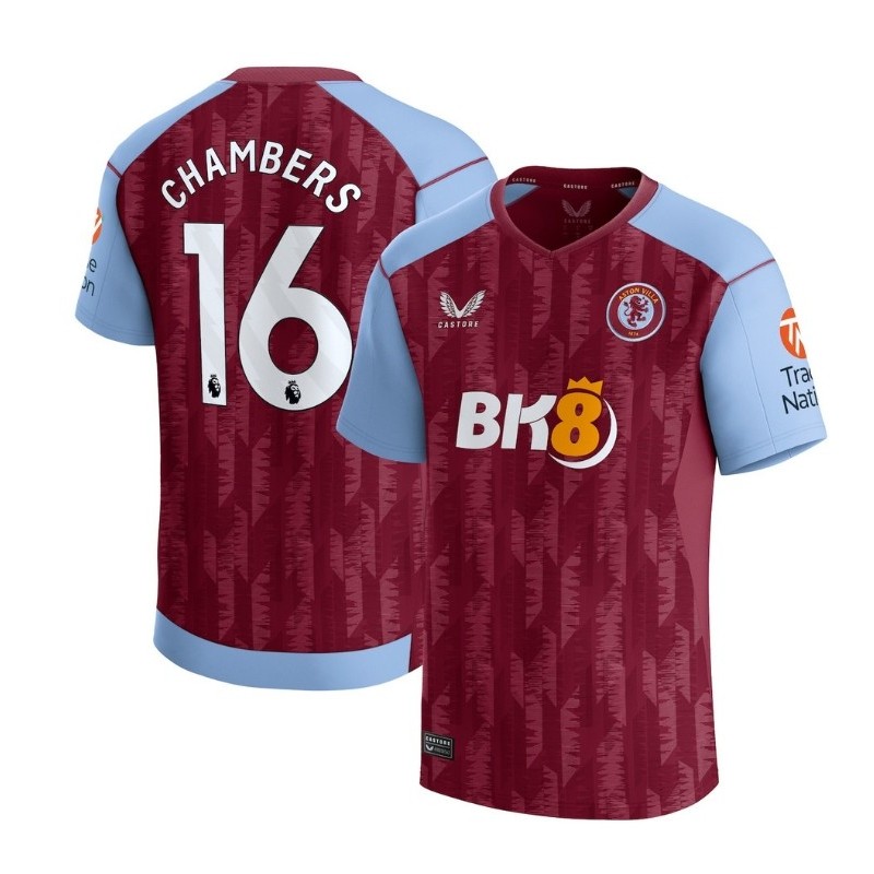 Aston Villa Home Shirt 2023-24 with Chambers 16 printing-Maroon