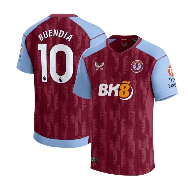 Aston Villa Home Shirt 2023-24 with Buendia 10 printing-Maroon