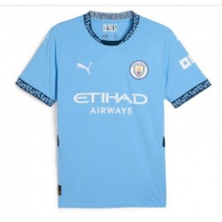 Manchester City Home Shirt 2024-25 with Haaland 9 - Light Blue