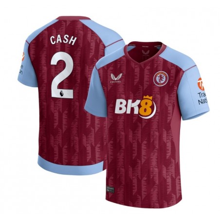 Aston Villa Home Shirt 2023-24 with Cash 2 printing-Maroon