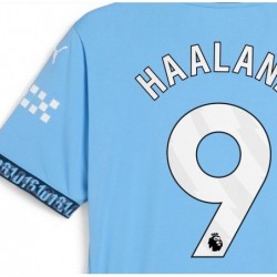 Manchester City Home Shirt 2024-25 with Haaland 9 - Light Blue