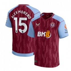 Aston Villa Home Shirt 2023-24 with Alex Moreno 15 printing-Maroon