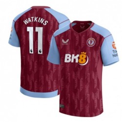 Aston Villa Home Shirt 2023-24 with Watkins 11 printing-Maroon