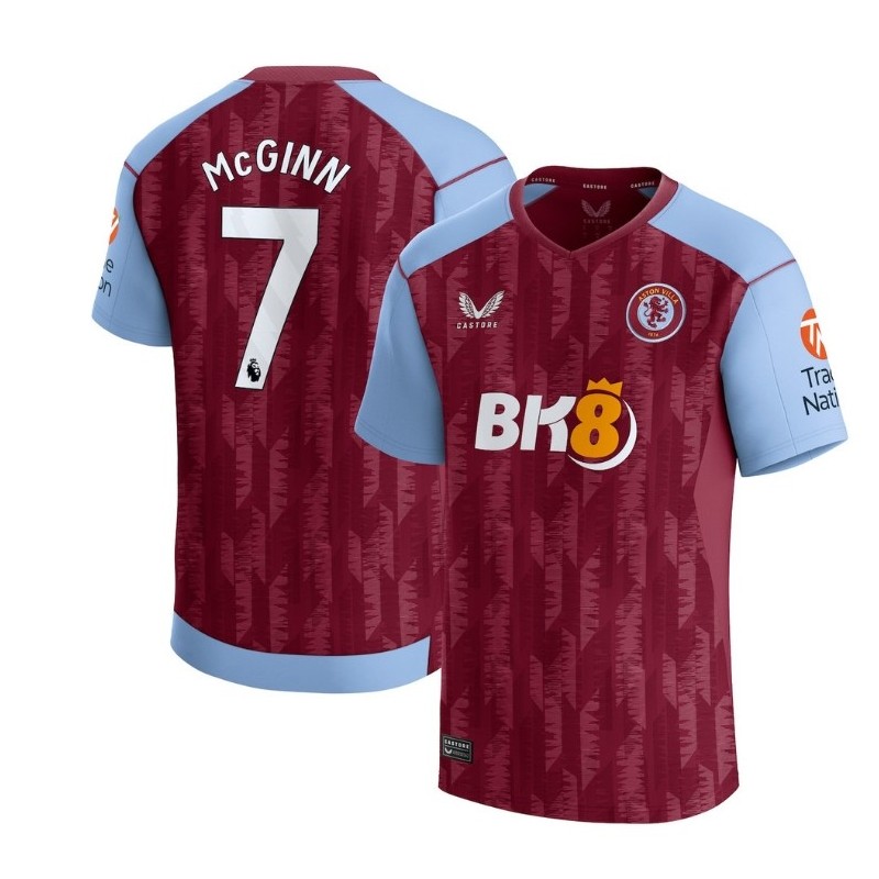 Aston Villa Home Shirt 2023-24 with McGinn 7 printing-Maroon