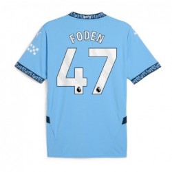 Manchester City Home jersey 2024-25 with Foden 47 - Light Blue