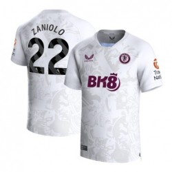 Aston Villa Away Shirt 2023-24 with Zaniolo 22 printing-White