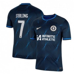 Chelsea Cup Away Stadium Sponsored Shirt 2023-24 With Sterling 7,Navy