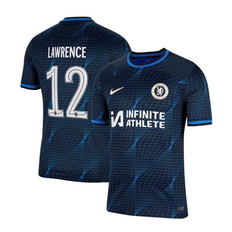 Chelsea Cup Away Stadium Sponsored Shirt 2023-24 With Lawrence 12,Navy