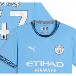 Manchester City Home jersey 2024-25 with Foden 47 - Light Blue