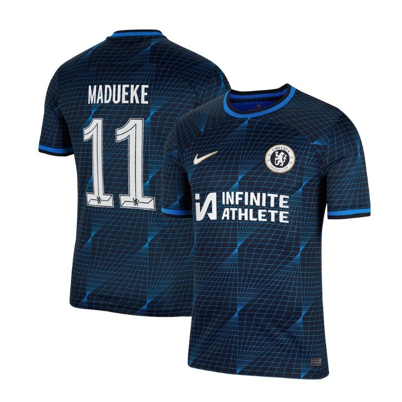 Chelsea Cup Away Stadium Sponsored Shirt 2023-24 With Madueke 11,Navy