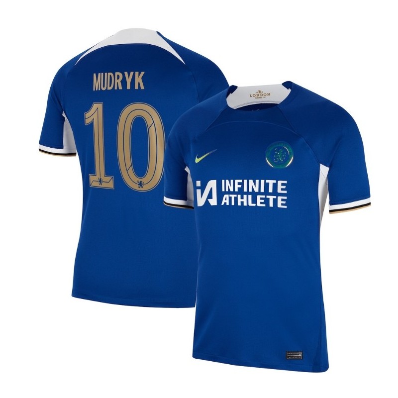 Chelsea Cup Home Stadium Sponsored Shirt 2023-24 With Mudryk 10,Blue