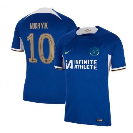 Chelsea Cup Home Stadium Sponsored Shirt 2023-24 With Mudryk 10,Blue