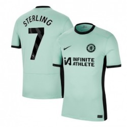 Chelsea Third Stadium Sponsored Shirt 2023-24 With Sterling 7 ,Mint