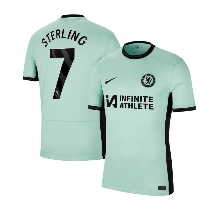 Chelsea Third Stadium Sponsored Shirt 2023-24 With Sterling 7 ,Mint