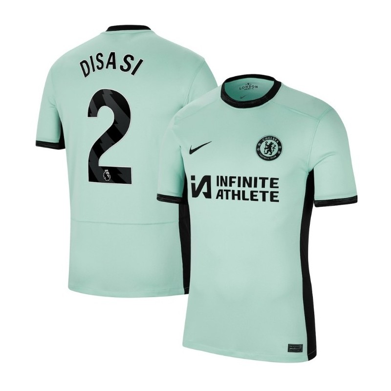 Chelsea Third Stadium Sponsored Shirt 2023-24 With Disasi 2 Printing-Mint