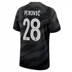 Chelsea Cup Home Goalkeeper Stadium Sponsored Shirt 2023-24 With Petrovic 28,Black