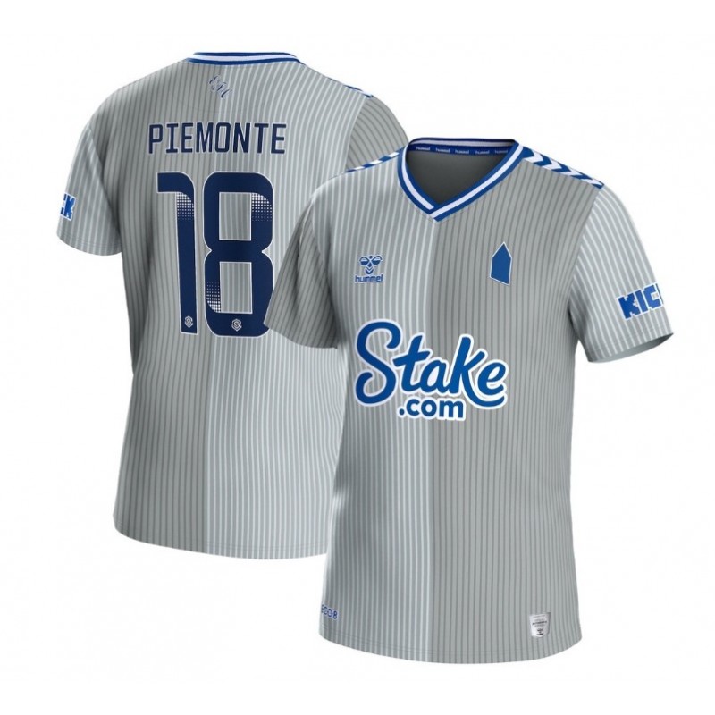 Everton WSL Third Shirt 2023-24 with Piemonte 18 printing-Grey