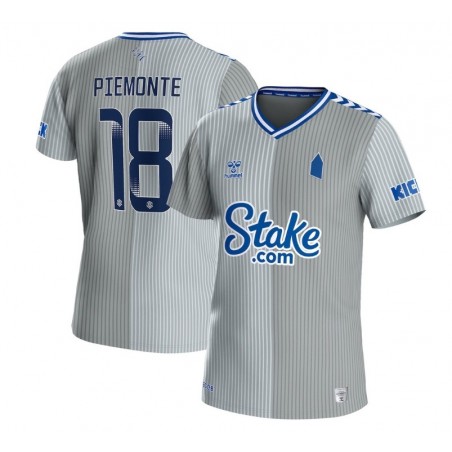 Everton WSL Third Shirt 2023-24 with Piemonte 18 printing-Grey