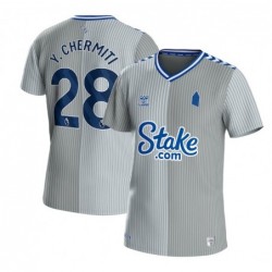 Everton Third Shirt 2023-24 with Y.Chermiti 28 printing-Grey