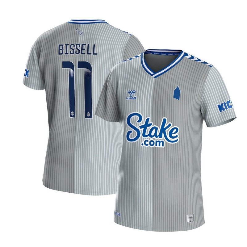 Everton WSL Third Shirt 2023-24 with Bissell 11 printing-Grey