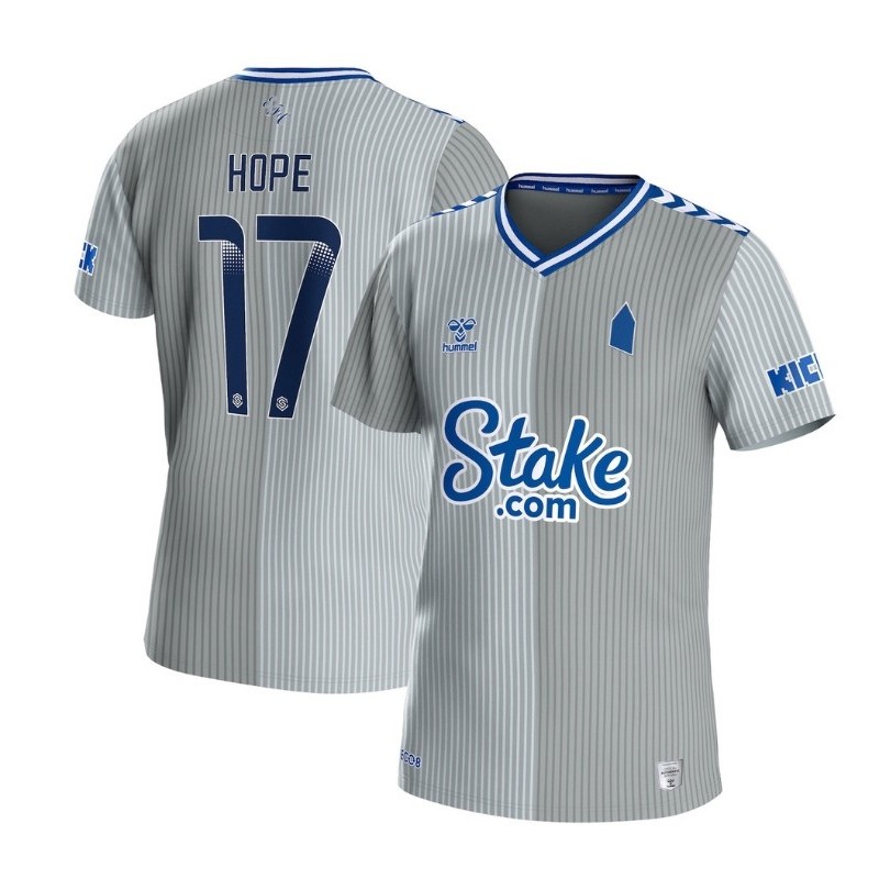 Everton WSL Third Shirt 2023-24 with Hope 17 printing-Grey