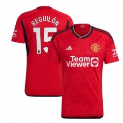 Manchester United EPL Home Shirt 2023-24 with Reguilón 15 , Red