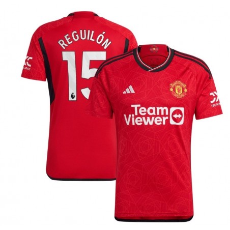 Manchester United EPL Home Shirt 2023-24 with Reguilón 15 , Red