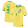 Thiago Silva Brazil National Team 2022/23 Home Jersey - Yellow