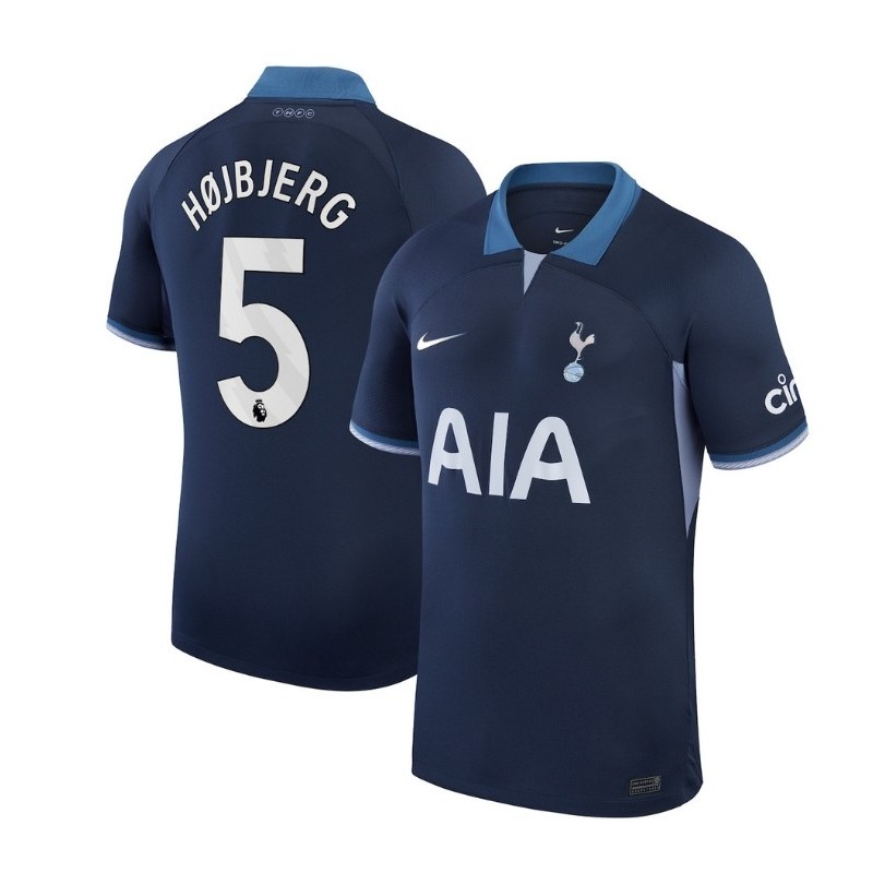 Tottenham Hotspur Away Stadium Shirt 2023-24 with Højbjerg 5,Navy