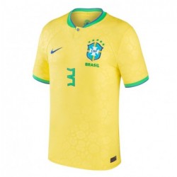 Thiago Silva Brazil National Team 2022/23 Home Jersey - Yellow