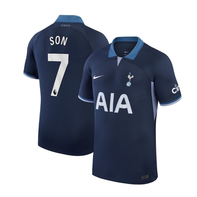 Tottenham Hotspur Away Stadium Shirt 2023-24 with Son 7,Navy