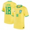 Gabriel Jesus  Brazil National Team 2022/23 Soccer Jersey - Yellow