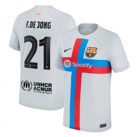 Frenkie de Jong Barcelona 2022/23 Third Breathe Stadium Jersey-Gray