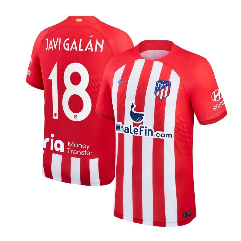 Atlético de Madrid Metropolitano Home Stadium Shirt 2023-24 with Javi Galán 18,Red