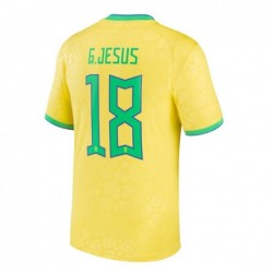 Gabriel Jesus  Brazil National Team 2022/23 Soccer Jersey - Yellow