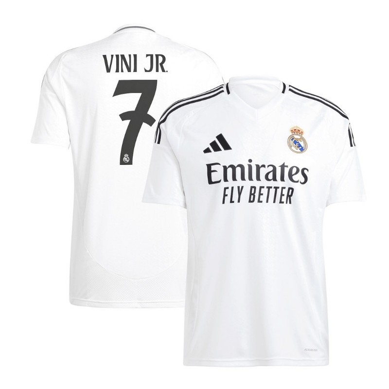 Real Madrid Home Shirt 2024-25 with Vini Jr. 7 ,White