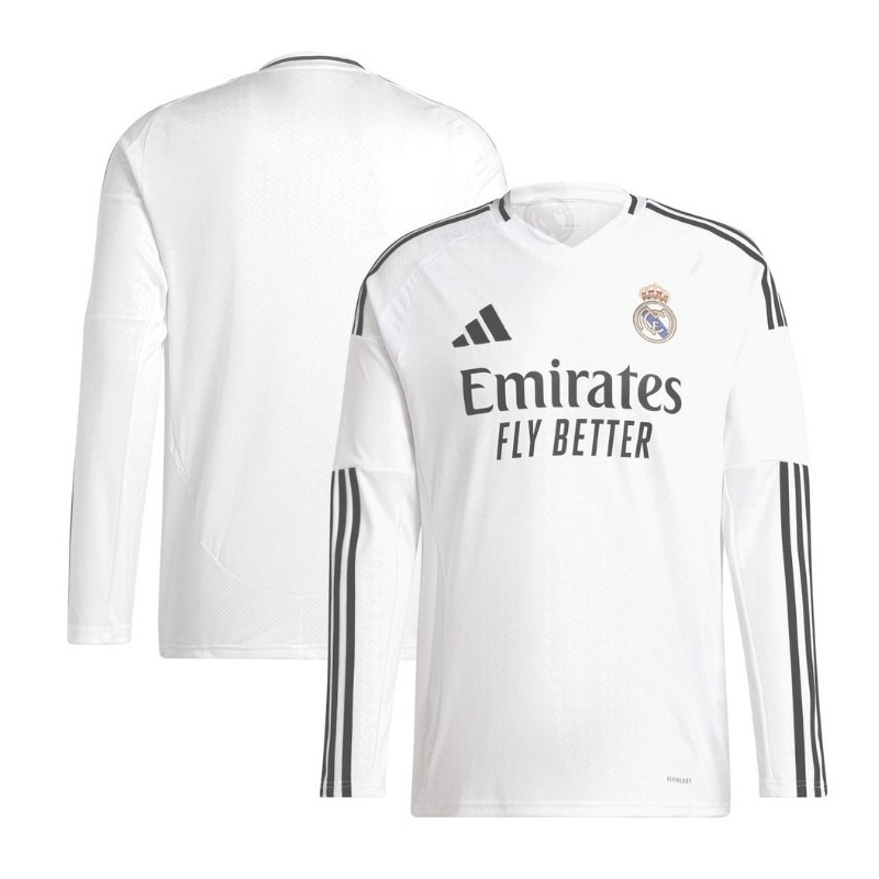 Real Madrid Home Shirt 2024-25 Long Sleeve - White