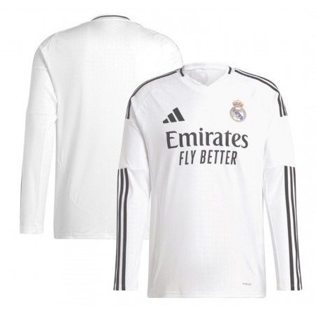 Real Madrid Home Shirt 2024-25 Long Sleeve - White