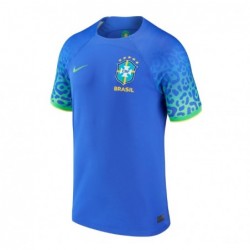 Brazil National Team 2022/23 Away Breathe Stadium Blank Jersey - Blue