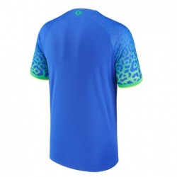 Brazil National Team 2022/23 Away Breathe Stadium Blank Jersey - Blue