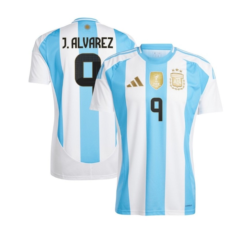 Julián Álvarez Argentina National Team 2024 Home Jersey - White