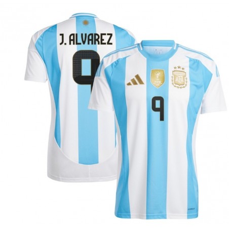 Julián Álvarez Argentina National Team 2024 Home Jersey - White