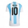 Lionel Messi Argentina National Team 2024 Home Player Jersey - White