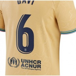 Gavi Barcelona 2022/23 Away Breathe Stadium Player Jersey-Gold