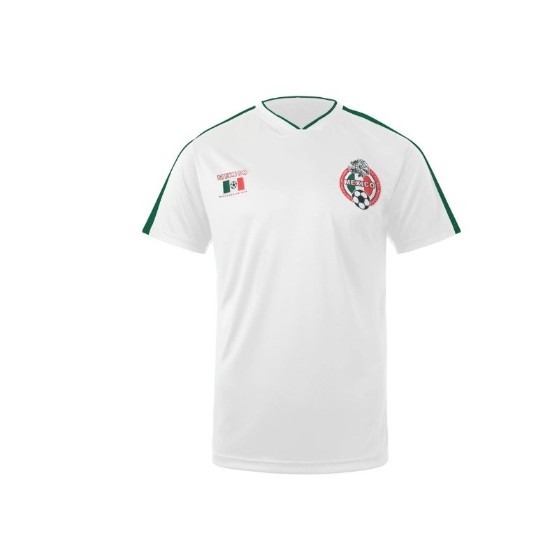 National Mexico Soccer Jersey Team Uniform World Futbol Top-White