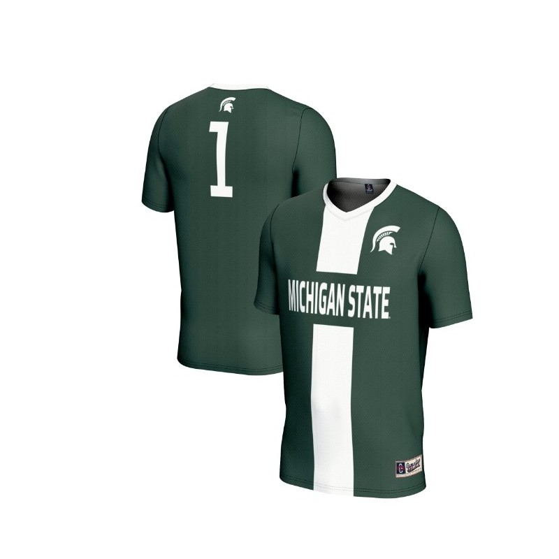 Youth GameDay Greats 1 Green Michigan State Spartans Lightweight Soccer Shirt